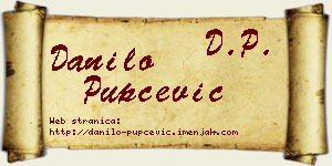 Danilo Pupčević vizit kartica
